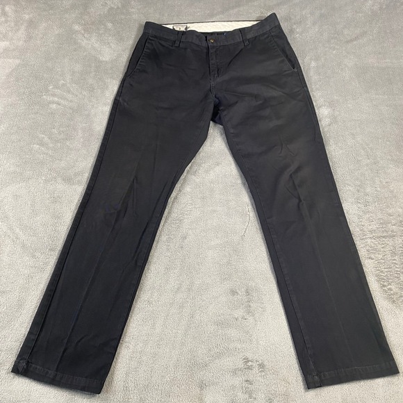 Volcom Mens 32 Black Casual Chino Pants Straight Leg Preppy Office Work Wear - Picture 1 of 16
